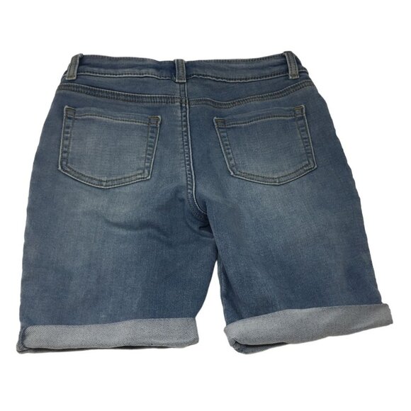 Cat & Jack Super Stretch Girls Size L 10-12 Denim Shorts with Pockets - Picture 2 of 4
